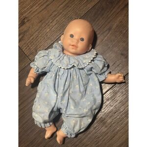 Corolle Bébé baby doll 9 inches 1998 blue bunny print romper